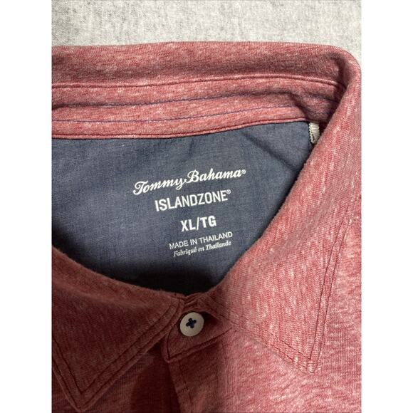 Tommy Bahama Shirt Mens Extra Large Red Island Zone Coastal Performance Golf - Picture 5 of 9